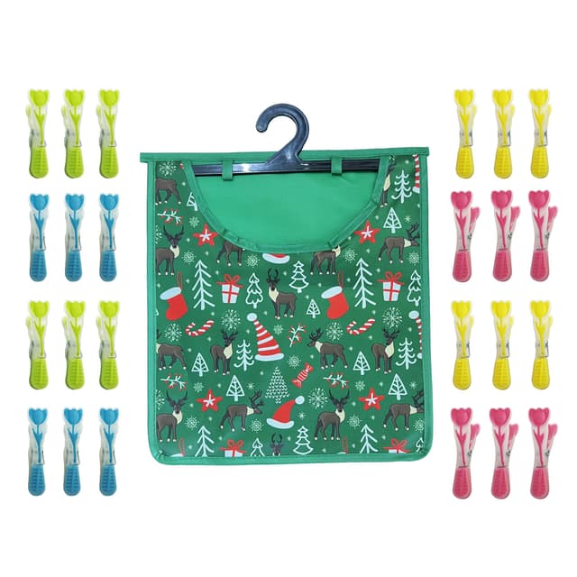 Angebot: Maishijie Wäscheklammern Set mit Soft Grip und Wäscheklammern Tasche 🌈