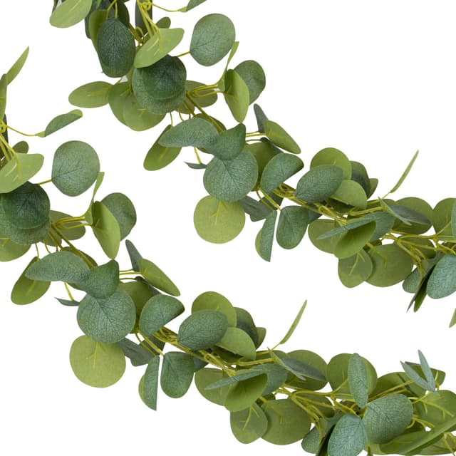 🌿🌸 Foshird 2 Stück Künstliche Eukalyptus 2m Blätter Girlande Grün 🌸🌿