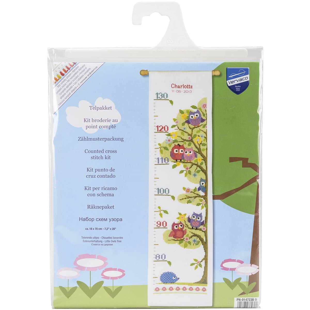 Vervaco Gezählter Kreuzstich Stickpackungen Höhendiagramm Kinder Eulenunterhaltung 🎨