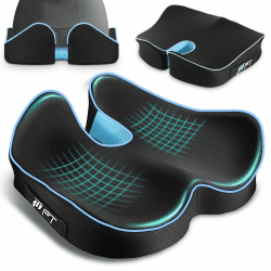 🪑🔵 POOTACK Orthopädisches Sitzkissen für Bürostuhl & Autositz – Memory-Schaum 🪑🔵