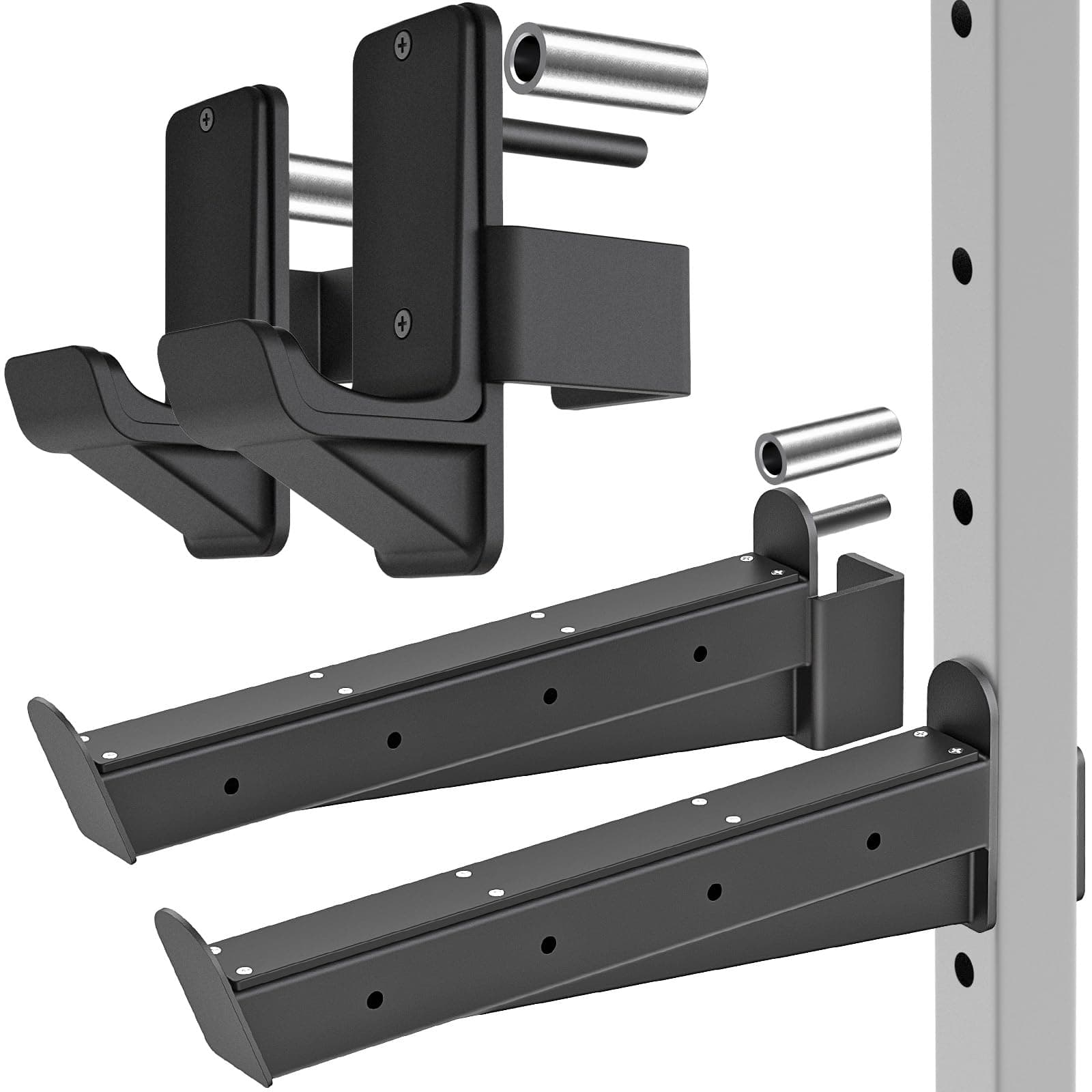 Kipika Sicherheits-Spotter-Arme für Power-Racks - Set mit J-Haken und Stützarmen