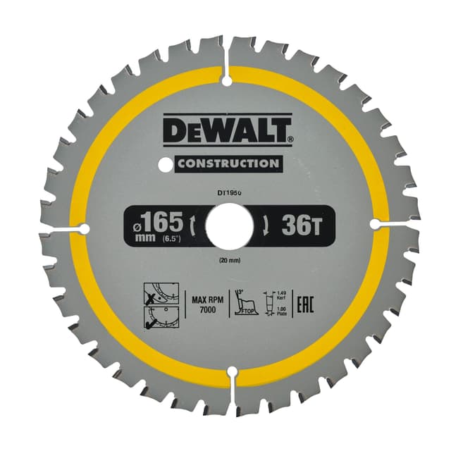 Dewalt Bau-Kreissägeblatt Construction für Akku-Handkreissäge DT1950 🛠️