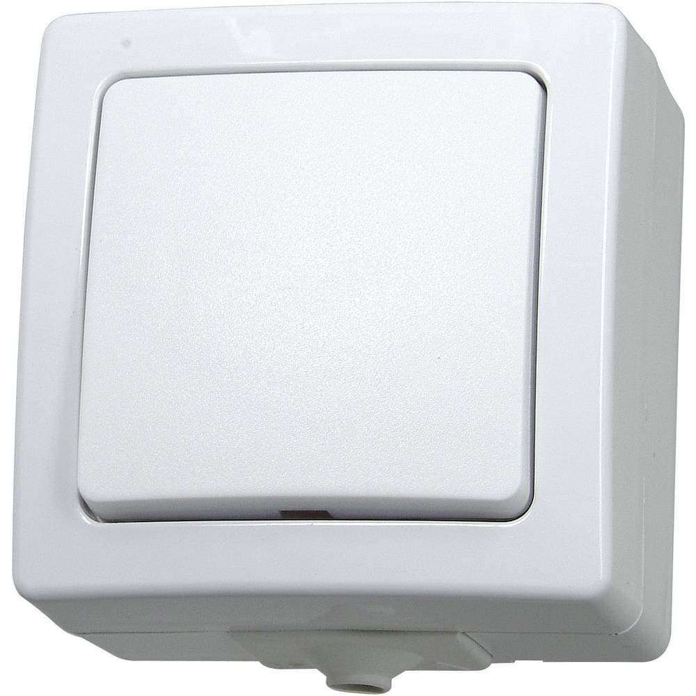 🔌🔧 Kopp Nautic Kreuzschalter, Aufputz, Feuchtraum, 250V (10A), IP44, 565702005, arktis-weiß - Sonderangebot!