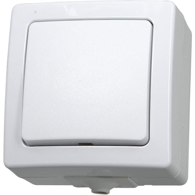 🔌🔧 Kopp Nautic Kreuzschalter, Aufputz, Feuchtraum, 250V (10A), IP44, 565702005, arktis-weiß - Sonderangebot!