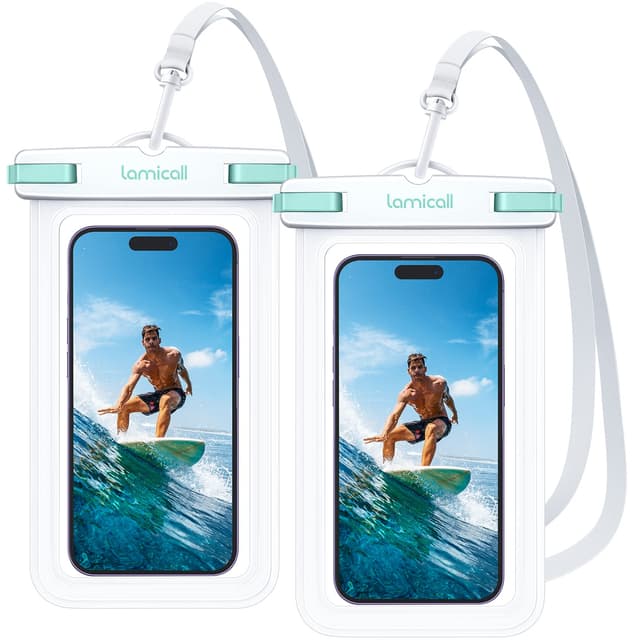 Lamicall Wasserdichte Handyhülle - [2 Stück] IPX8 Wasserfeste Hülle für Schwimmen 🏊‍♂️