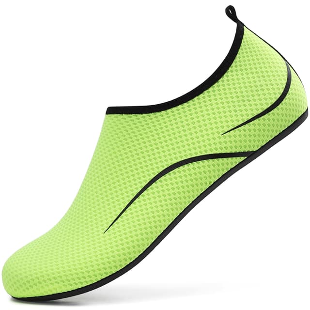 🌊👟 VOLHAL Badeschuhe Wasserschuhe Damen Herren - Schwimmschuhe Schnell Trocknend & Rutschfest - Größe 35-47 EU - Grün A787