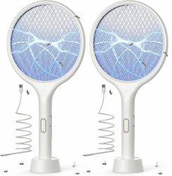 🦟🔋 YISSVIC Elektrische Fliegenklatsche 2 STK. 4000V 2 in 1 Typ-C 🦟🔋