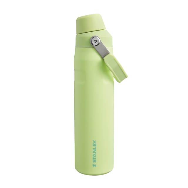 🌬️🥤 Stanley Iceflow Fast Flow Trinkflasche Sport 0.6L - Thermosflasche Hält 10 Stunden Kalt 🥶 - Spülmaschinenfest - Wasserflasche Auslaufsicher - Sportflasche BPA-Frei - Citron