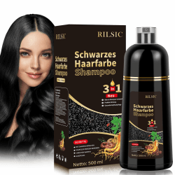 🖤🌟 Schwarzes Haarfärbeshampoo 3in1 500ml - Sonderangebot!