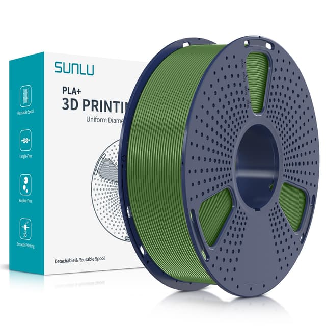 SUNLU PLA Plus 3D Drucker Filament 1.75mm Olivgrün 🌿 1kg Spule