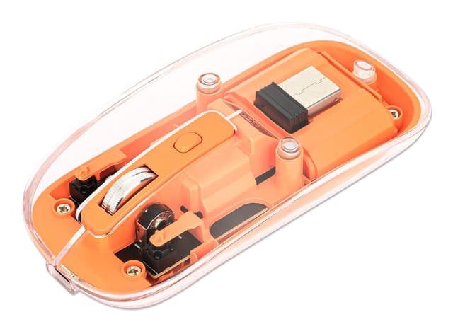 🌟 Manhattan Transparente Wiederaufladbare Kabellose USB-Maus 🌟