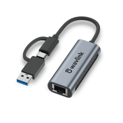 🚀 WAVLINK USB3.0/USB C auf 2.5G Ethernet Adapter - Bis zu 2500Mbps - Silber