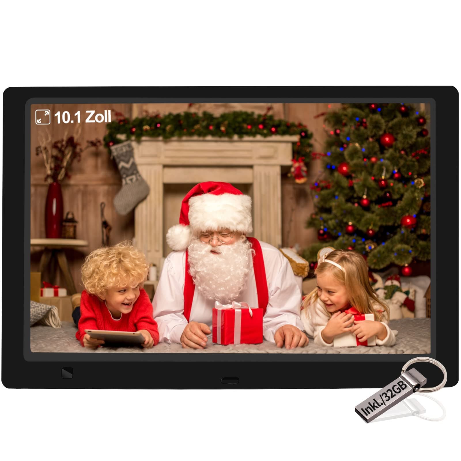 Digitaler Bilderrahmen 10,1 Zoll Fotorahmen 📸🎵