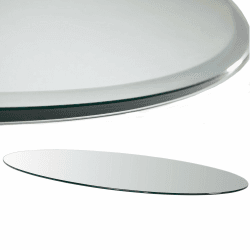 Glasplatte Oval für Kaminofen und Tischplatte