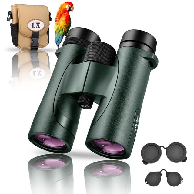 LUXUN 10x42 Fernglas für Jagd und Vogelbeobachtung 🌿 Wasserdicht und beschlagfrei 🦅
