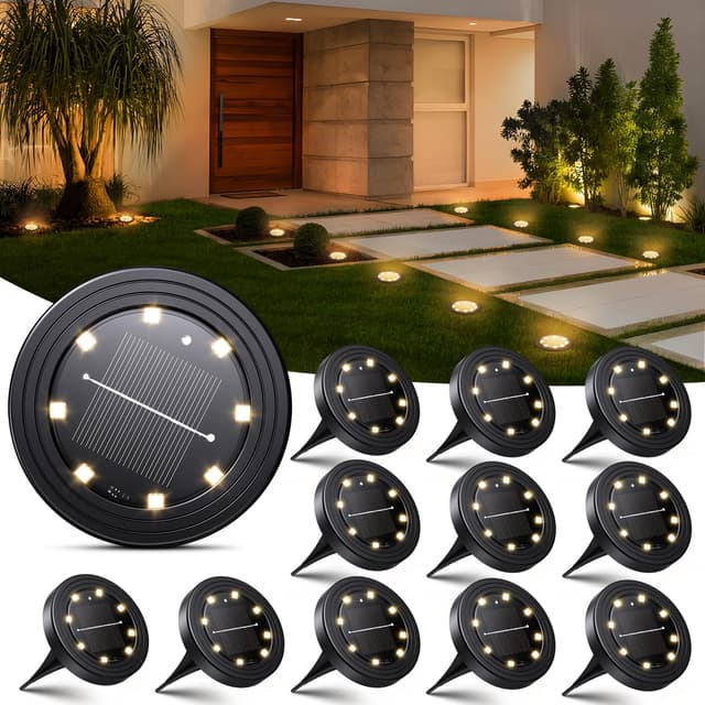 NIBSHOOM 12 Stück Solar Bodenleuchten Aussen 🌞🌿