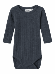 👶 NAME IT Jungen Strampler aus Merinowolle in Blau