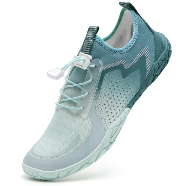 🌊🦄 IceUnicorn Strandschuhe Badeschuhe Damen Herren Schwimmschuhe Aquaschuhe Sommer Schnell Trocknend Surfschuhe 38 EU 098 Grün Weiß - Angebot!