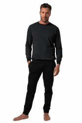 🌙 JP 1880 Herren Pyjamaset XXL Schwarz 50% Rabatt!