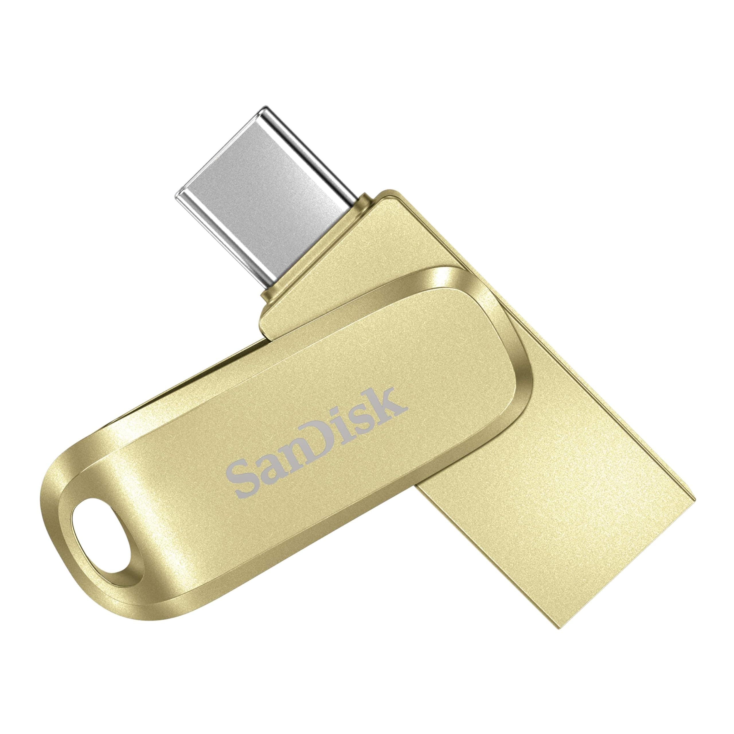 📱🔑 SanDisk Ultra Dual Drive Luxe USB Type-C-Laufwerk Smartphone Speicher 128 GB Gold