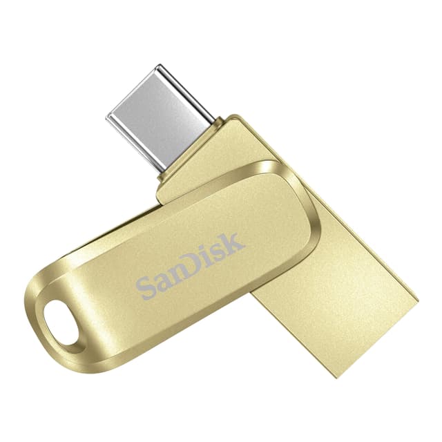 📱🔑 SanDisk Ultra Dual Drive Luxe USB Type-C-Laufwerk Smartphone Speicher 128 GB Gold