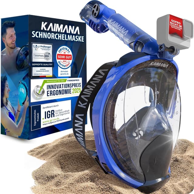 🌊🌟🤿 Die Preisgekrönte KAIMANA® Schnorchelmaske für Erwachsene & Kinder - absolut CO2 sicher!