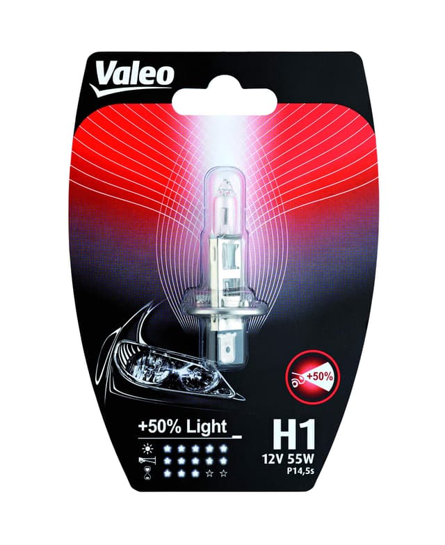 Angebot: Valeo Halogen Glühlampe, H1-+ 50% Licht-Blister x1, 32502 🚗💡