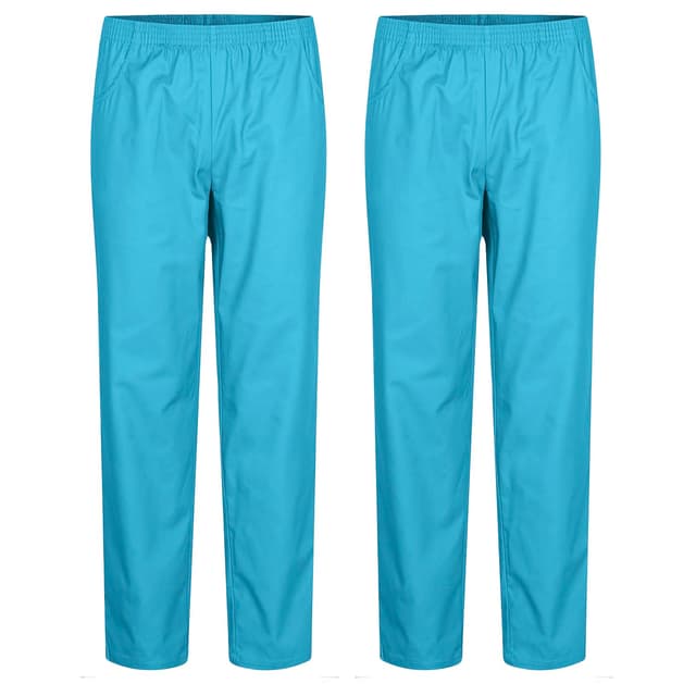 MISEMIYA - Packung 2 Stück - Unisex SANITÄRHOSE - MEDIZINISCHE Uniformen SANITÄR Uniformen Arbeitshose - Ref. 8312 * 2 Stück XL Cyan 👩‍⚕️🩺