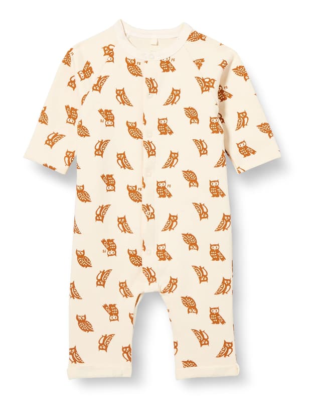 Petit Bateau Unisex Baby Langer Overall aus Baumwolle mit Eulen-Print 😍