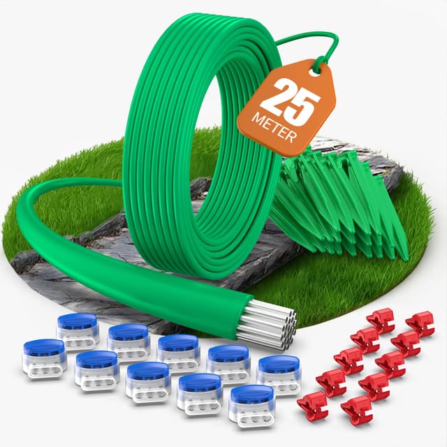 🌱🤖 COZCLAM 25m Universal Begrenzungskabel Mähroboter Set 🌿🔌