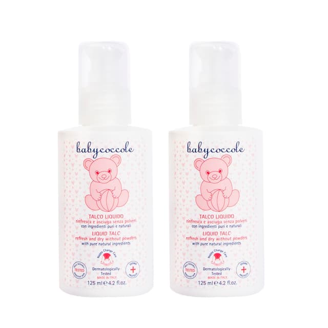 👶🛁 Babykuschel-Set 2 Stück - Flüssiger Talkumpuder - Kein Talkum