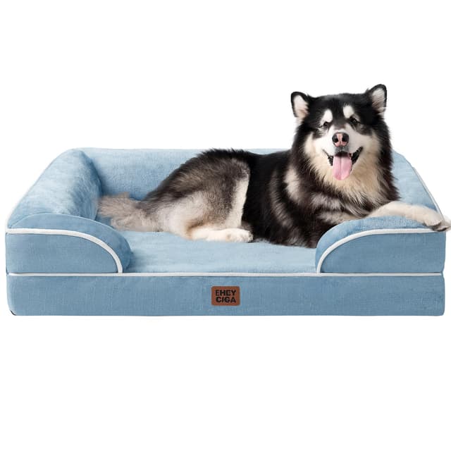 🐾 EHEYCIGA Orthopädisches Hundebett für große Hunde, 132x104x20cm, Memory Foam Hundekorb XXL 🐶