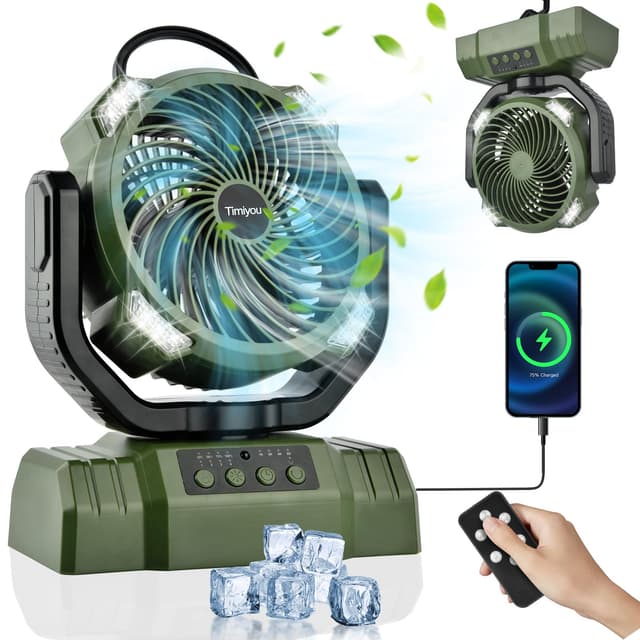 Camping Ventilator mit Akku 10000mAh 🔋🏕️