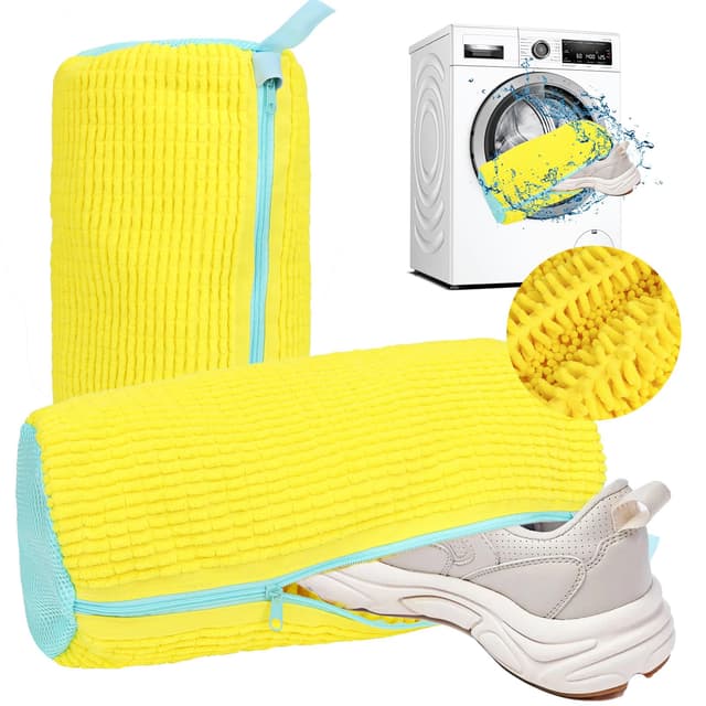 2 Stück Schuhwaschbeutel für Schuhe Waschmaschine (Gelb) 🌟