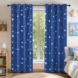 Deconovo Ösenvorhänge Königsblau 2er Set H160 x B132 cm 😍🌟