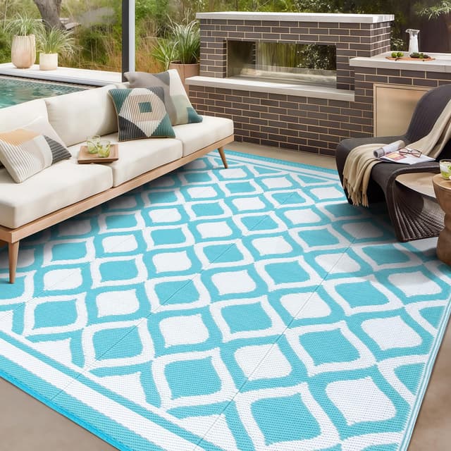VK·LIVING Großer Outdoor Teppich Wetterfest 180X270cm 🌟🏞️