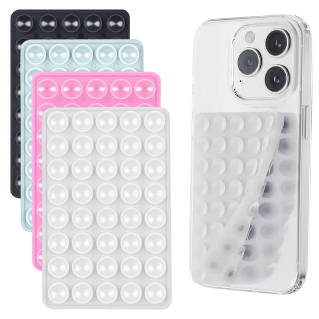 📱🔥Deal des Tages! 4 Stück Silikon Handy Saugnapf Doppelseitig