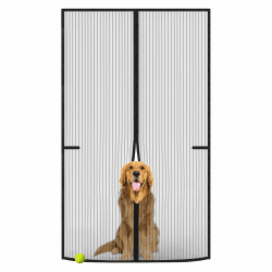 🪰🚪 ViShawtek Fliegengitter Tür, Fliegengitter Balkontür Ohne Bohren, Schwarz Insektenschutz Balkontür 80x200cm