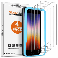 OMOTON [4 Stück] Glasfolie für iPhone SE - Schutzfolie [9H Härte] 📱