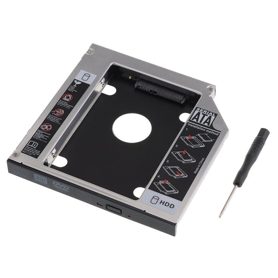 🚀 Chenyang Universelles 9,5mm SATA zu SATA Zweit SSD HDD Festplatten Caddy Upgrade Erweiterungsadapterfachgehäuse