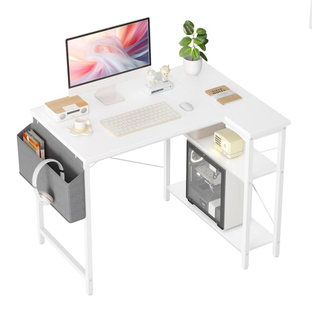 BEXEVUE L-förmiger Schreibtisch mit Ablagefächern 🖥️📚🎁