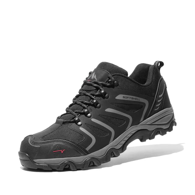 🏔️ NORTIV 8 Herren Wanderschuhe Wasserdicht Hiking Shoes 44 EU Schwarz Dunkel Grau ⛰️