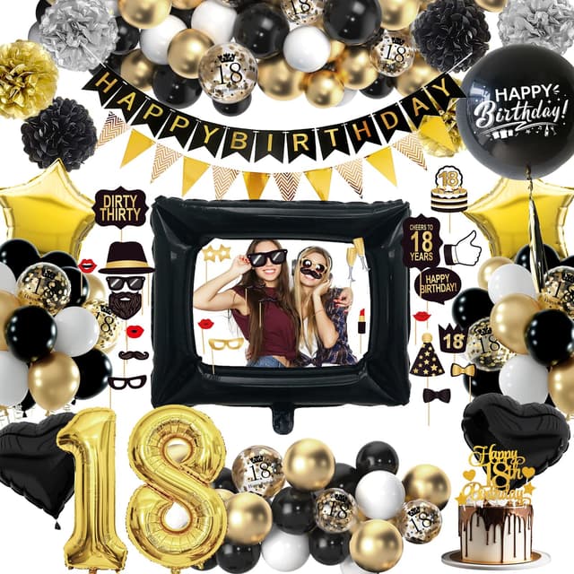 WINAROI 18. Geburtstag Deko Junge Mädchen 🎈🎉