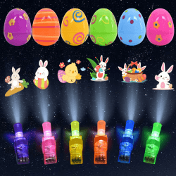 SYAKZK Ostergeschenke Kinder - 6er Pack Ostereier mit Fingerscheinwerfer 🎁