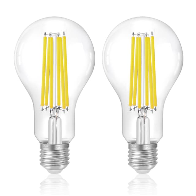 🌟 Superhelle LED Edison Glühbirne E27, A70 LED Filament Lampe - 2 Stück
