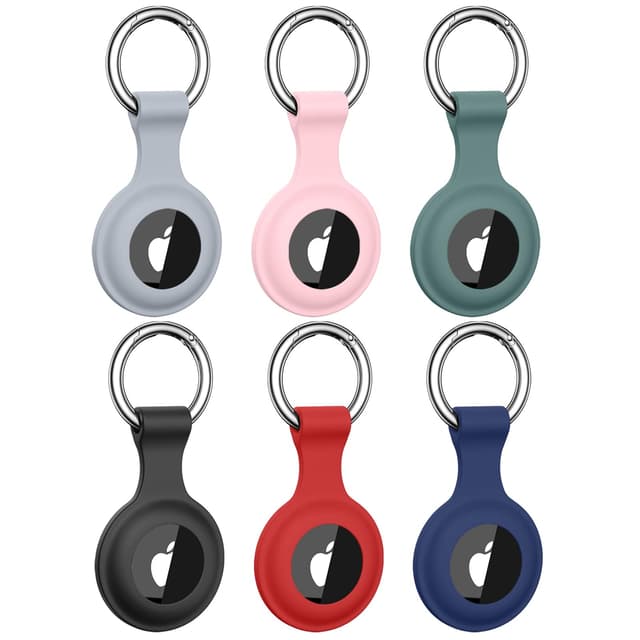 🔑 Dirrelo Hülle für Apple AirTag Schlüsselanhänger - 6er Pack Schutzhülle mit Keychain