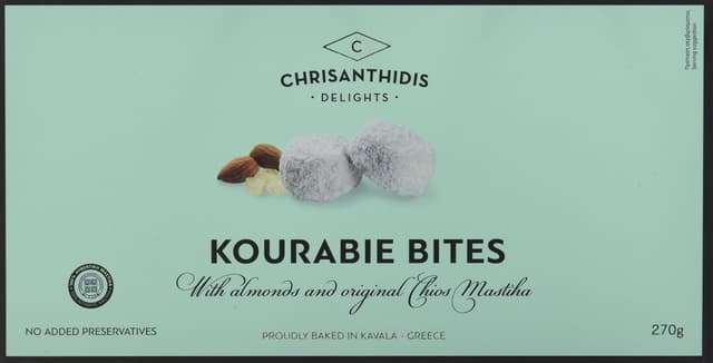 Angebot: Chrisanthidis S.A. Kourabie Buttergebäck mit Mandeln und Chios Mastix 270g, 2er Pack