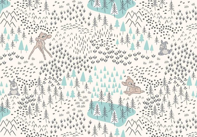 🦌🌿 Komar Disney Vlies Fototapete - Bambi Woodland 🌲👶