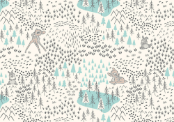 🦌🌿 Komar Disney Vlies Fototapete - Bambi Woodland 🌲👶