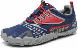 👟🌟 SAGUARO Kinder Barfußschuhe Atmungsaktiv rutschfest Wanderschuhe Leicht Weich Sportschuhe Laufschuhe, Gr.24-36 32 EU Beerenblau - Angebot!